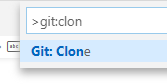 VISUAL STUDIO CODE GIT:Clone 옵션입니다.