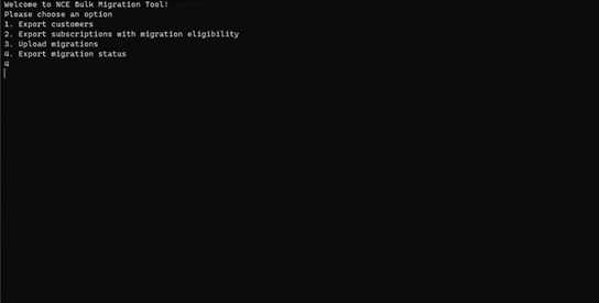 Check migration status console example Check migration status console example