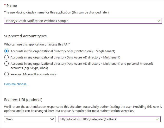 Microsoft Graph Webhooks Sample for Node.js - Code Samples | Microsoft ...