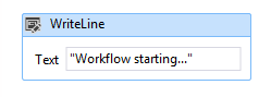 Figure 3. WriteLine activity