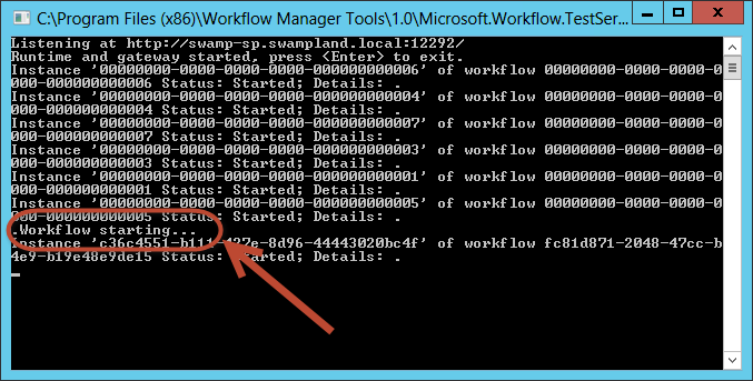 Figure 4. Messages for WriteLine activity