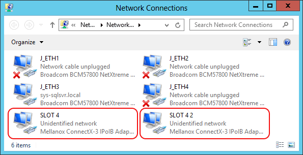 Select the InfiniBand networks