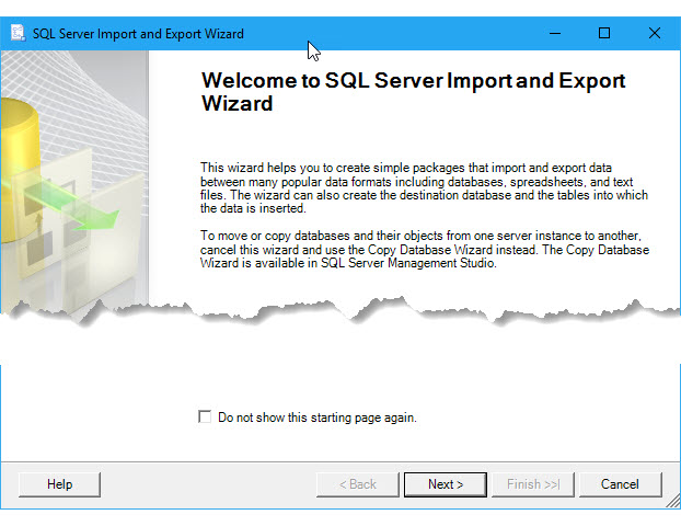 가져오기 및 내보내기 마법사의 이 간단한 예제로 시작 - SQL Server Integration Services (SSIS ...