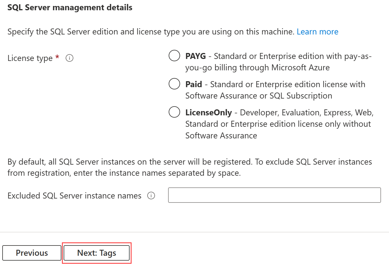 Screenshot of server management details.