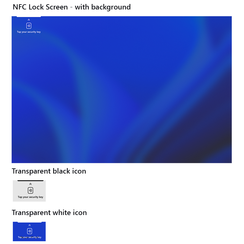 Surface Pro 10용 NFC 잠금 화면의 사용 가능한 다운로드를 보여 주는 스크린샷