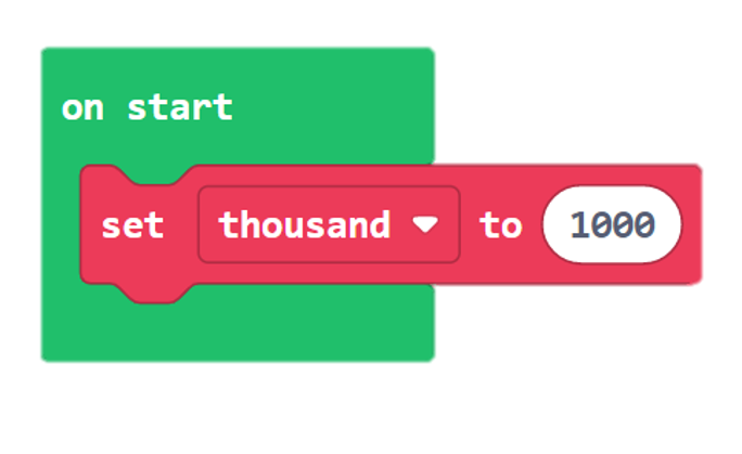 코딩 시작 블록의 스크린샷.