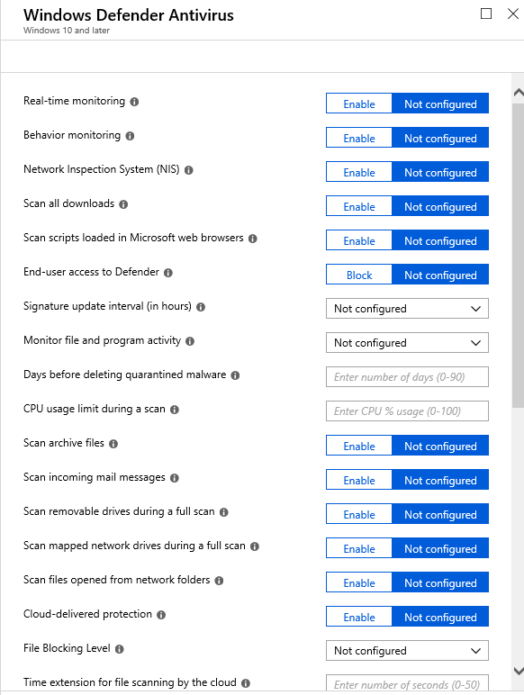 Windows Defender 바이러스 백신 화면의 스크린샷.