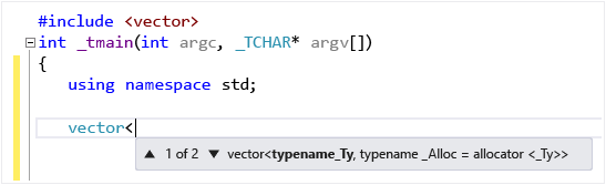 Visual C++ 매개 변수 도움말