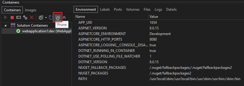 정리 단추를 보여 주는 스크린샷