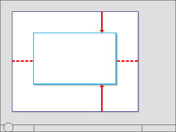 diagram of dialog box centered on window behind it
