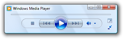 screen shot of centered media player buttons