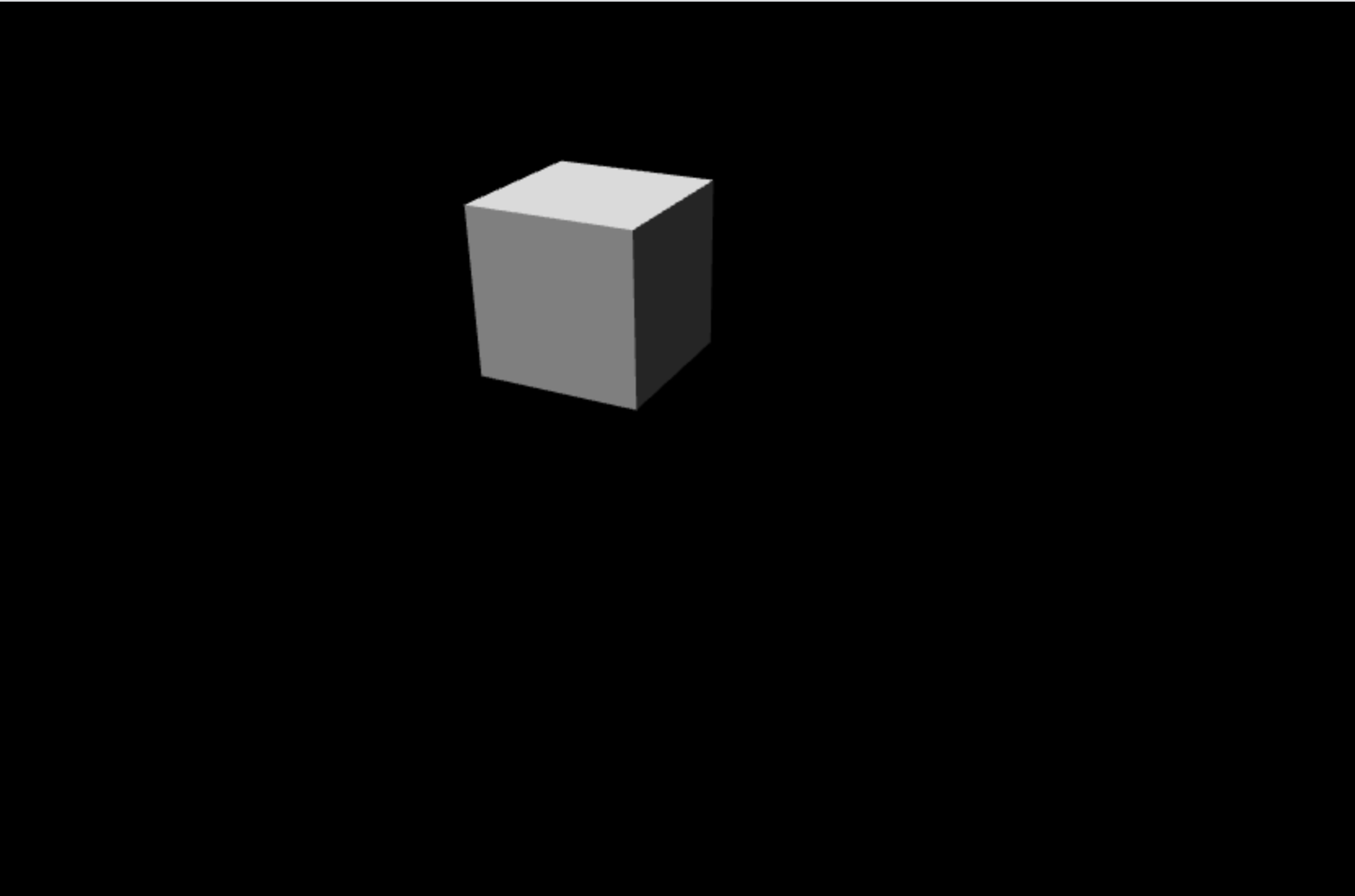 큐브가 있는 기본 장면