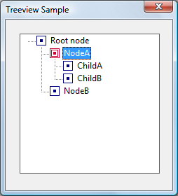 screen shot showing the previous arrangement, but with an additional horizontal line leading to the root node