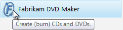 도구 설명의 스크린샷: cds, dvd 만들기(굽기) 