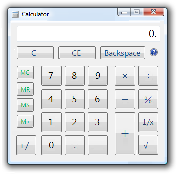 Screenshot that shows the the Windows calculator.