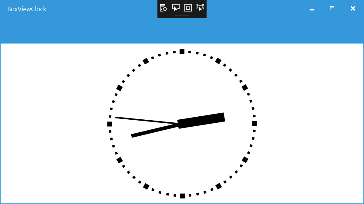 WPF BoxView 클록 WPF BoxView 클록