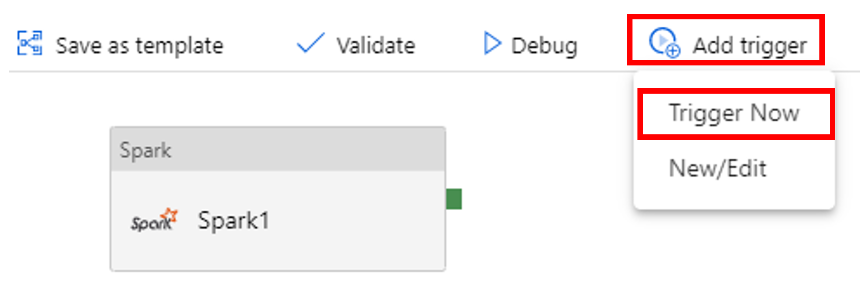 "Trigger" and "Trigger Now" buttons
