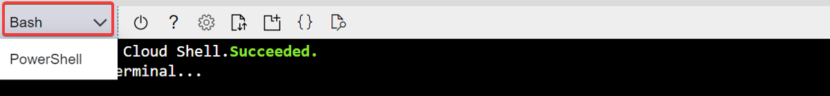 Screenshot that shows selecting the CLI environment.