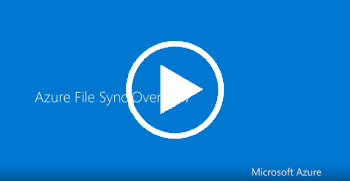 Screencast of the Introducing Azure File Sync video - select to play.