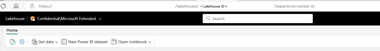 Screenshot showing the Lakehouse object ID.