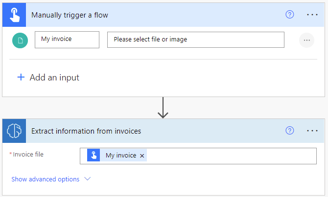 Manually trigger a flow screens Trigger file flow.