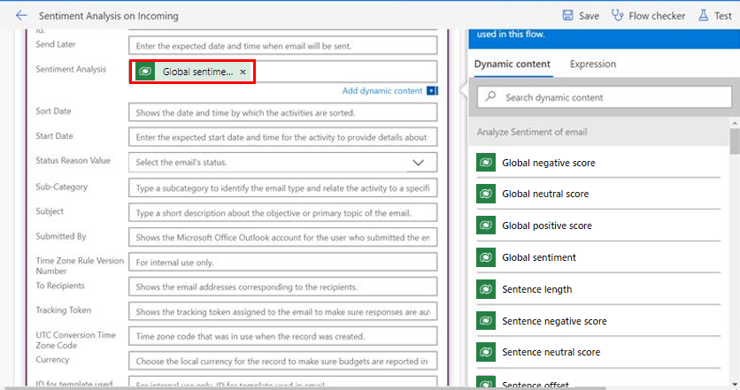 Dynamic content on the settings screen Template settings screen.