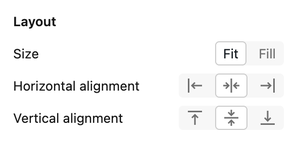 The alignment tools for an image widget.