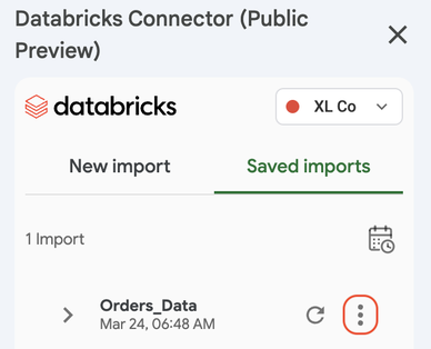 Manage imported Databricks data in Google Sheets