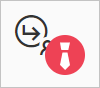 Icon indicating an admin account, shown as a red tie.