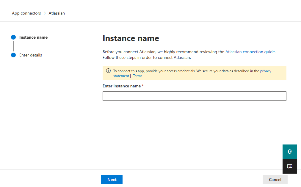 Screenshot of the Atlassian connection page in Microsoft Defender for Cloud Apps.