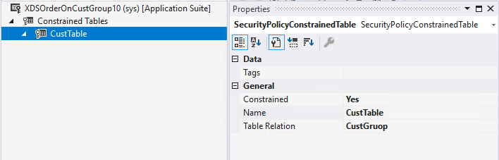 Screenshot of adding constrained tables.