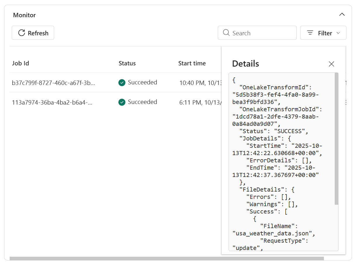 Screenshot that shows how to access 'log file' to troubleshoot.