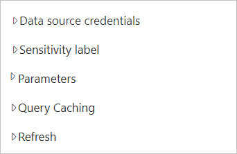 Screenshot of data source credentials section grayed out when using an on-premises data gateway managed by gateway admins.