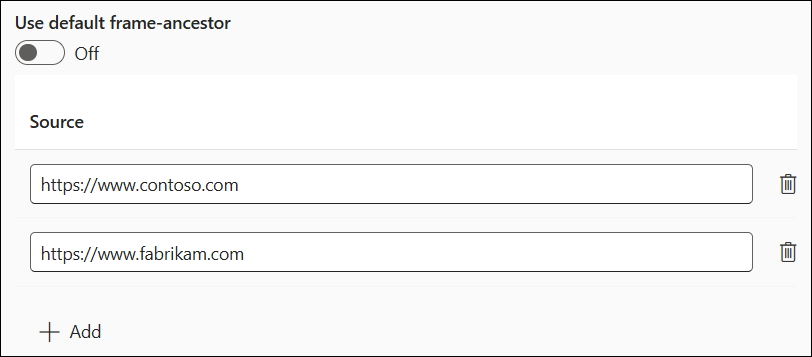 Setting custom CSP directives.