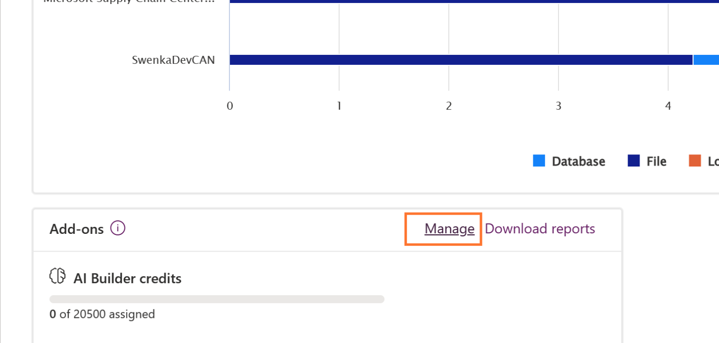 Select the Manage link.
