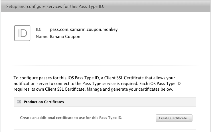 Select Create Certificate