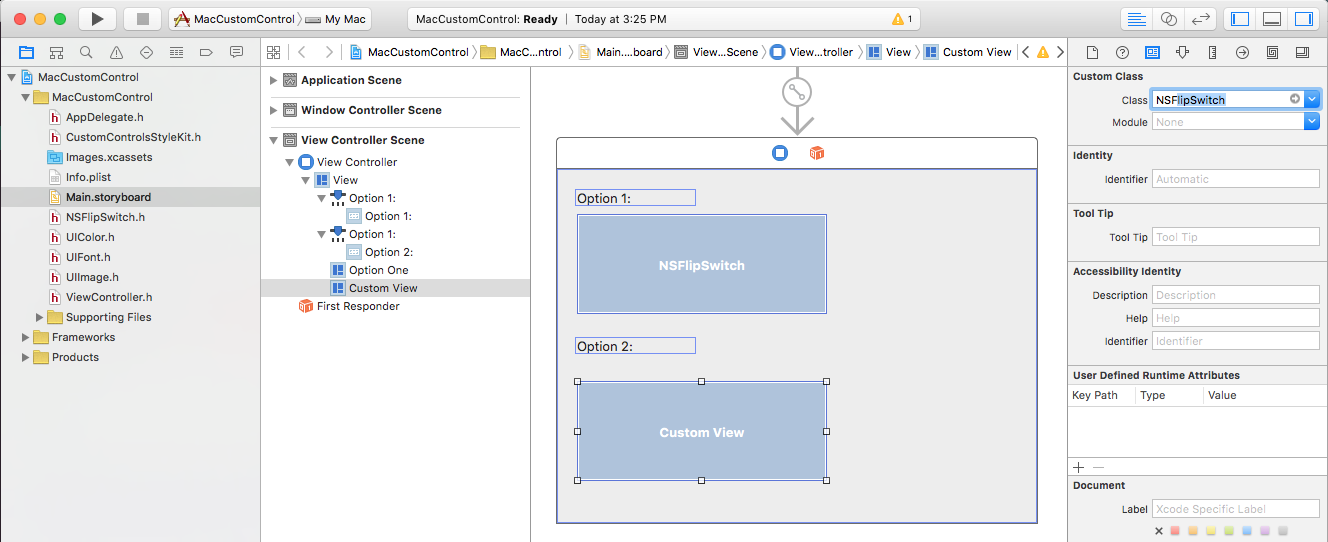 Setting the View's class