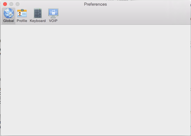 An example preference window
