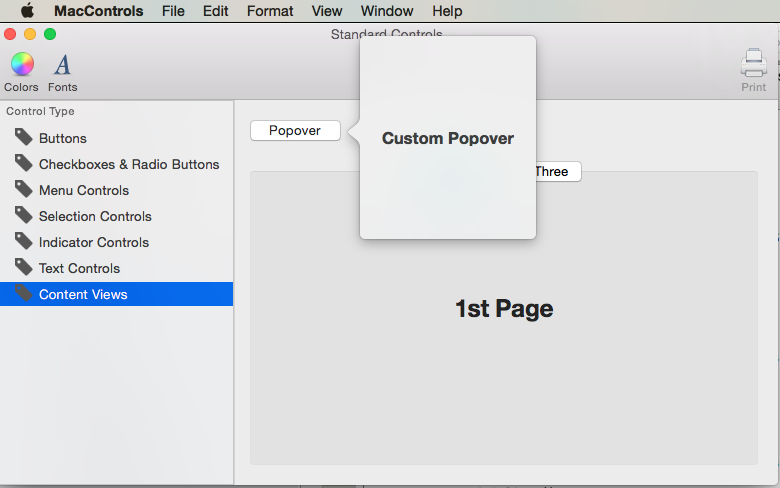 An example content view