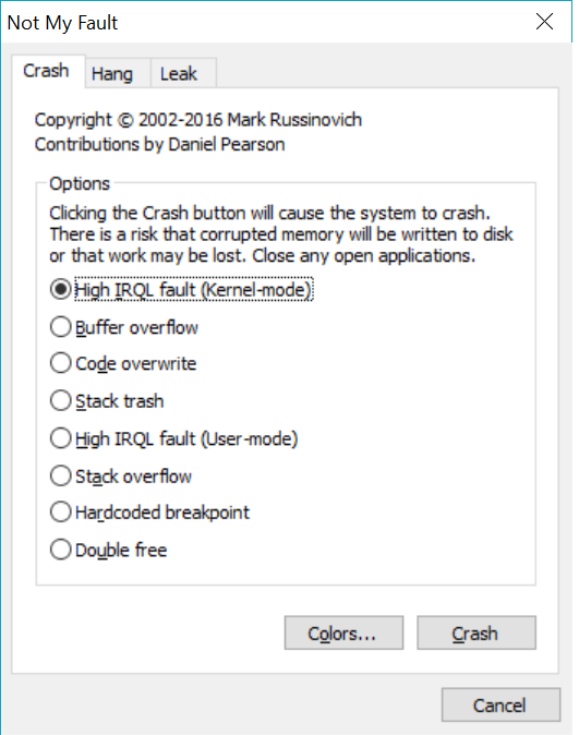 NotMyFault NotMyFault screenshot