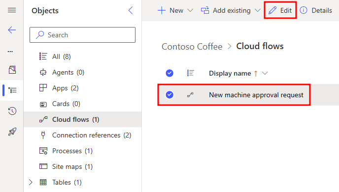 Screenshot with an arrow pointing to the Edit button.