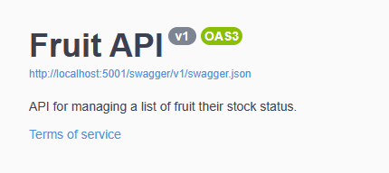 Screenshot showing additional descriptive information added to an API.