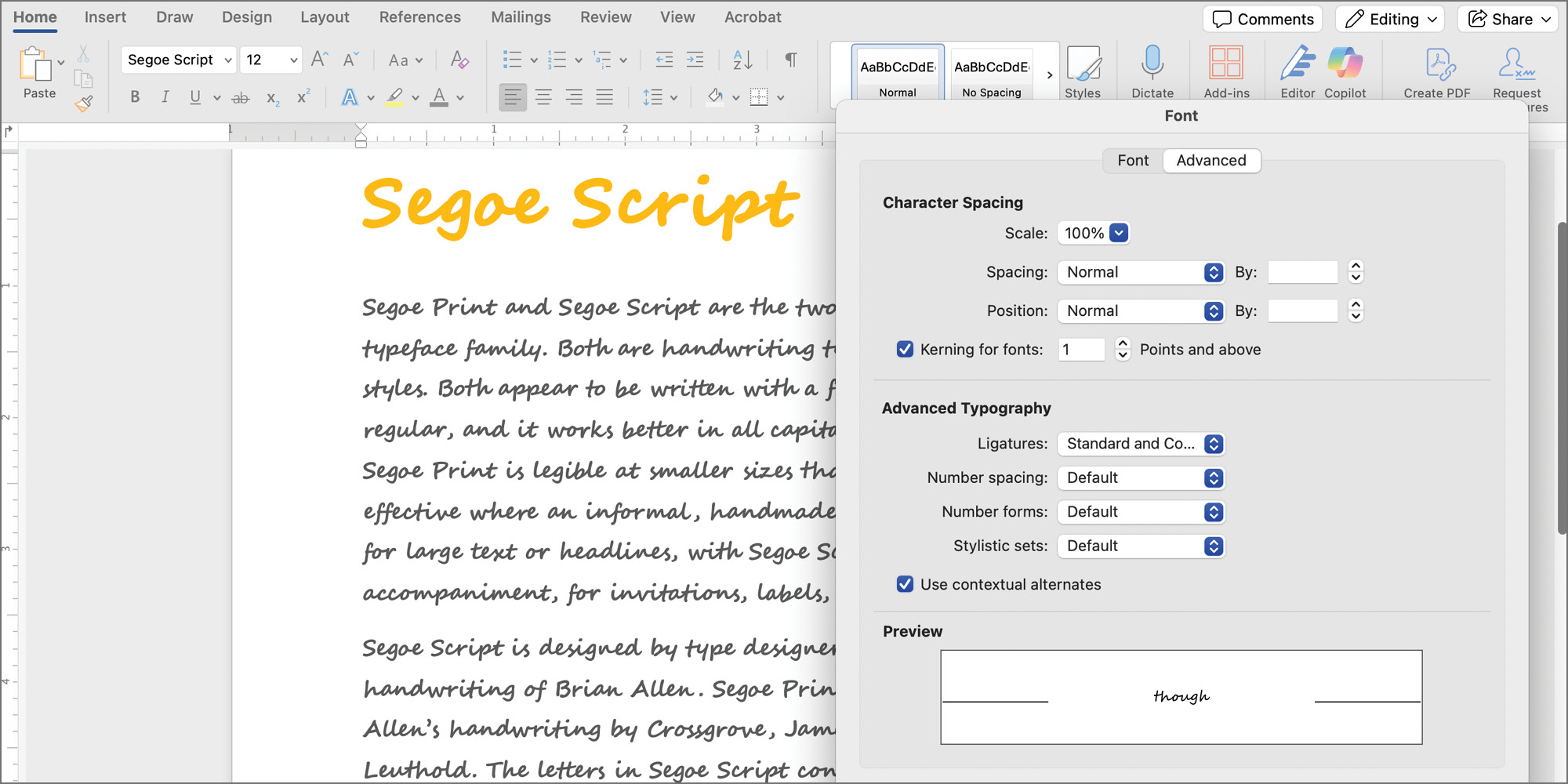 Segoe Script Poster 5
