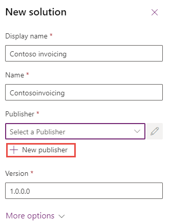 Screenshot showing the add new publisher button.