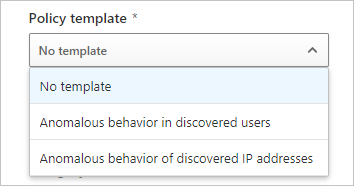 Select policy template.