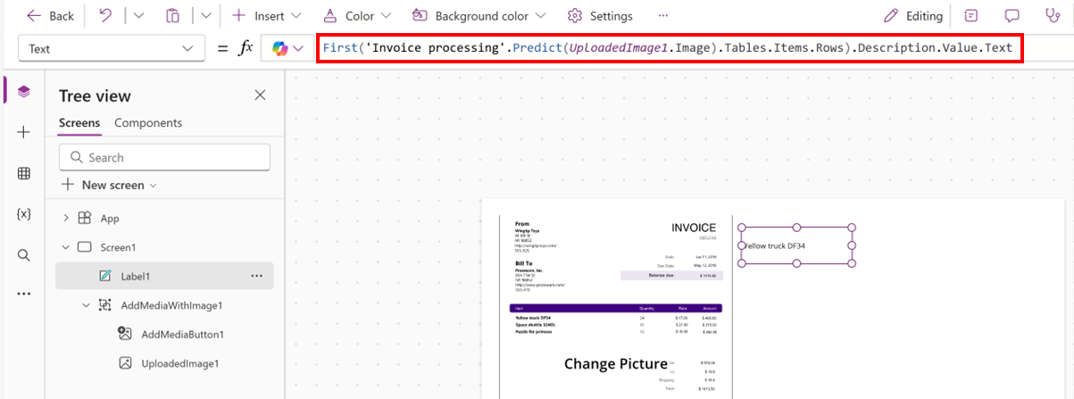 Pirmojo rezultato elemento ekrano kopija.