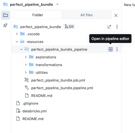 Open pipeline editor