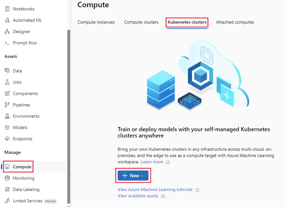 Screenshot of create inference cluster dialog.