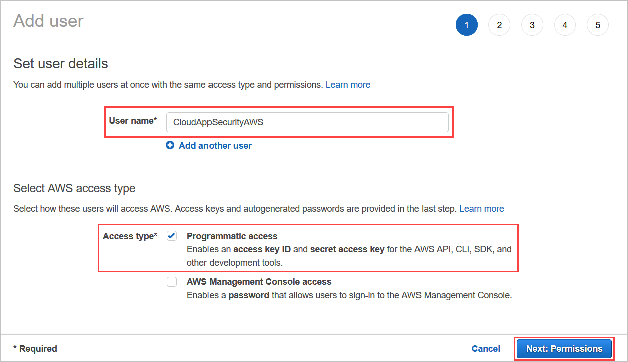 Create user in AWS Create user in AWS.