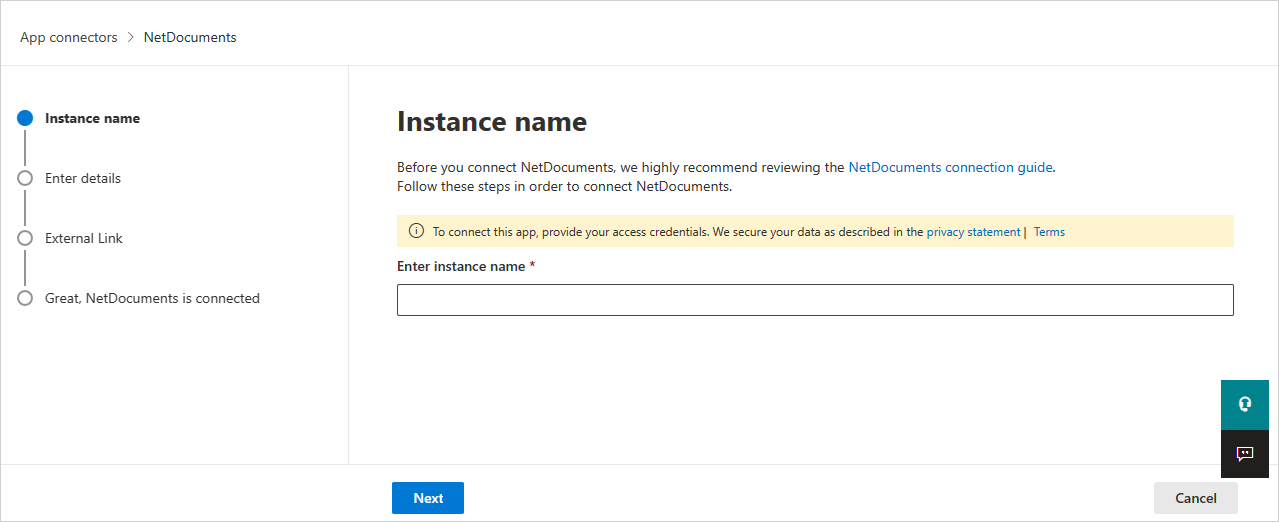 Connect NetDocuments.